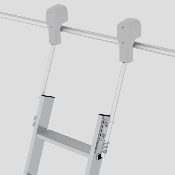 MUNK Aluminium-Regalleiter fahrbar 12 Stufen