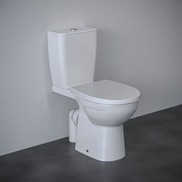Ideal Standard - Universal WC-Sitz oval, Wrapover Design, mit Absenkautomatik, Antibakteriell, Abnehmbar, Urea, Weiß