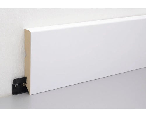 Sockelleiste für Akustikpaneele FU250L1 MDF Weiß FOFA015 foliert 18,5x100x2400mm