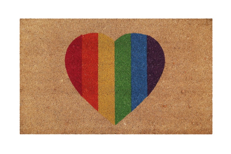 Fußmatte aus Kokosfaser Natur Bunt Home Is Where Your Heart Is WECONhome 45x75 cm