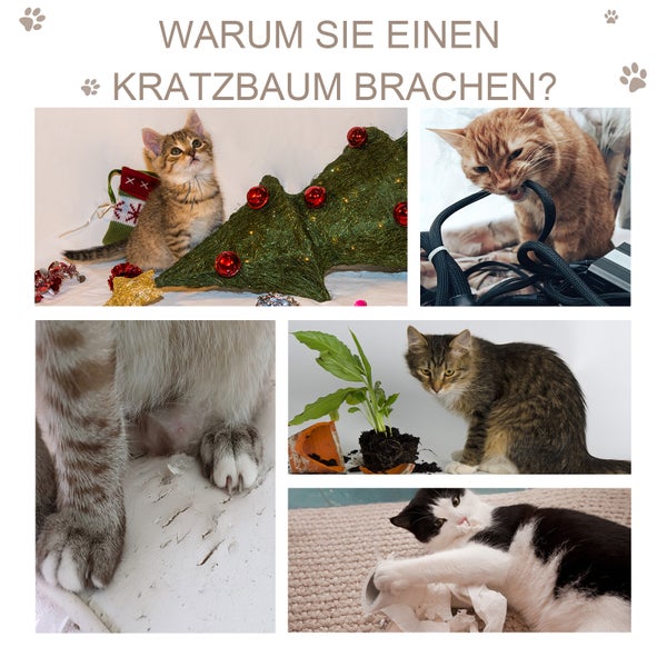 PawHut Kratzbaum, 40 x 35 x 72 cm, Sisal, Dunkelgrau