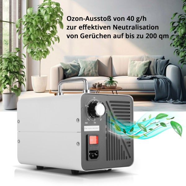 Ozon-Generator zur effektiven Neutralisierung von Gerüchen bis 200 qm