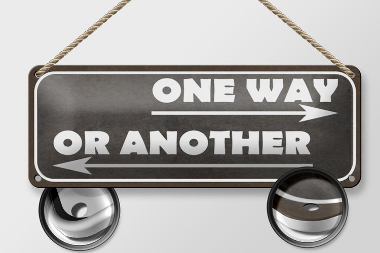 Blechschild Spruch 27x10cm one way or another Dekoration