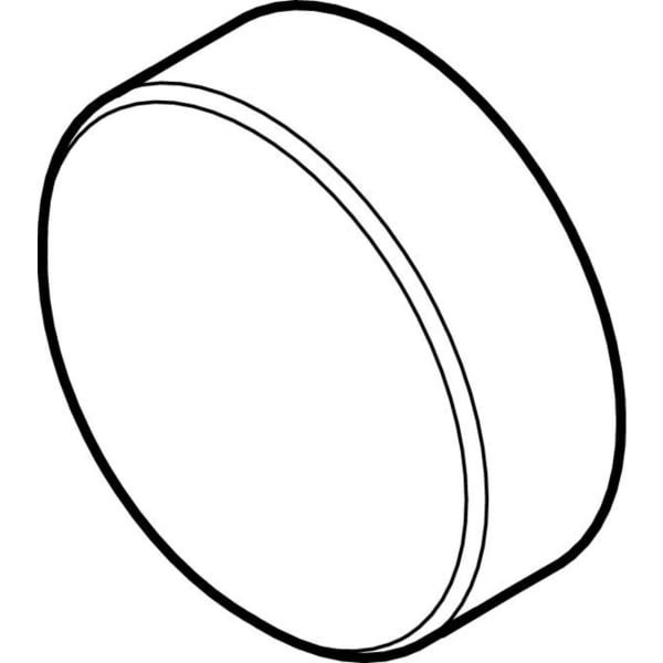 Runde Abdeckkappe oder Endkappe zur Abdeckung von Rohrenden oder Schrauben.