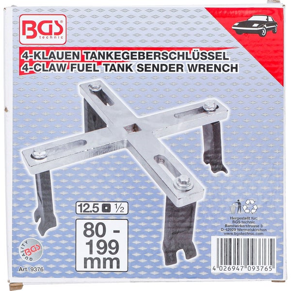 BGS Tankgeberschlüssel verstellbar Antrieb Innenvierkant 12,5 mm (1/2) - 9376