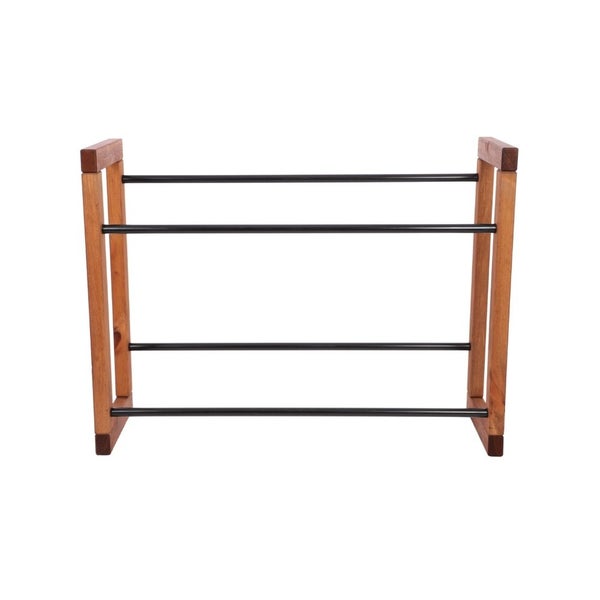 PROREGAL Getränkekistenregal HARZ HxBxT 85x112x35cm 6 Kisten auf 2 Ebenen Massives Kiefernholz Braun geölt