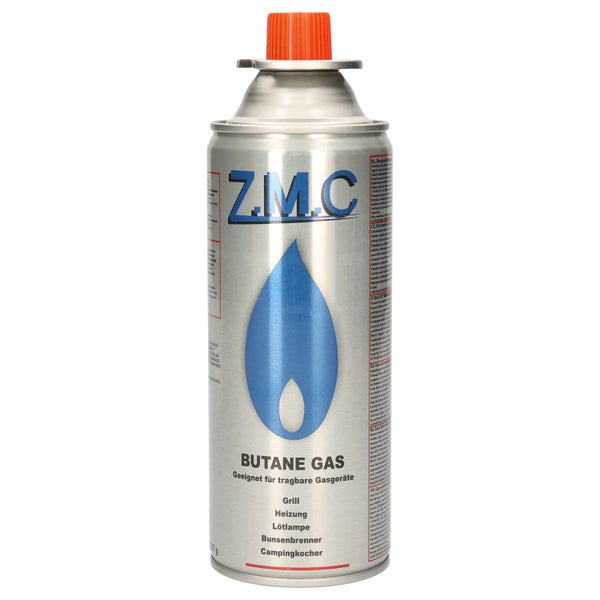 ZMC 12 x Butan Gaskartuschen 227g mit Ventil Typ MSF-1a, Universal Butangas Kartuschen mit Bajonett Anschluss Gaskartusche für Campingkocher, Gasheizung, Gasbrenner, Unkrautbrenner, Lötbrenner