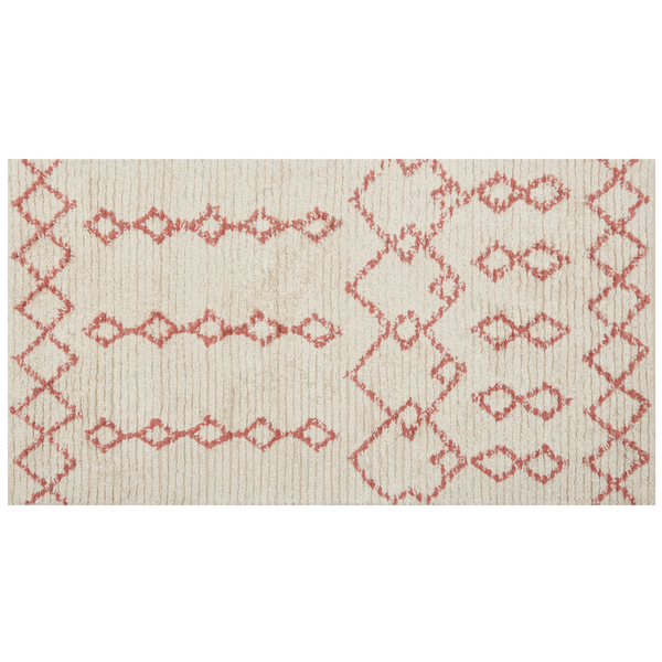 Teppich BUXAR Beige 80 x 150 cm Baumwolle