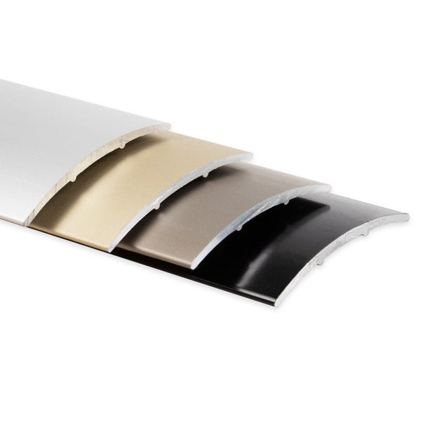 FLOORDIREKT Übergangsprofil - Übergang zwischen Bodenbelägen - Breite: 30 mm - Edelstahl-matt - Selbstklebend - 100 cm