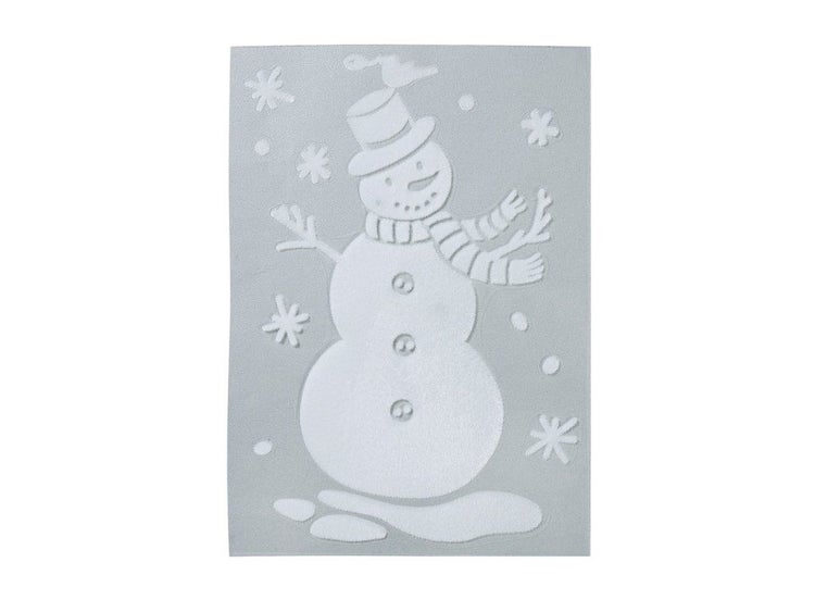 Fensteraufkleber Schneemann als Weihnachtsdeko