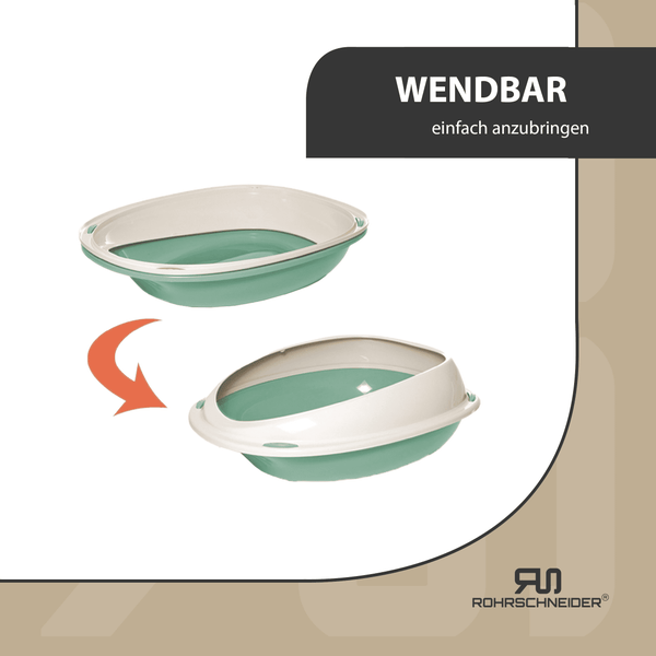 Rohrschneider Katzentoilette Shuttle grün + Spielkugel 2er Set