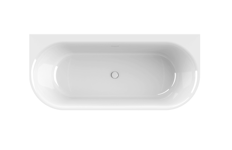 Calmwaters Vorwand-Badewanne 180x80 cm Komplettset Seamless Comfort, fugenloses Design, vormontiert mit Schürze & Ablaufgarnitur, Made in EU, Acryl, 02SL6220