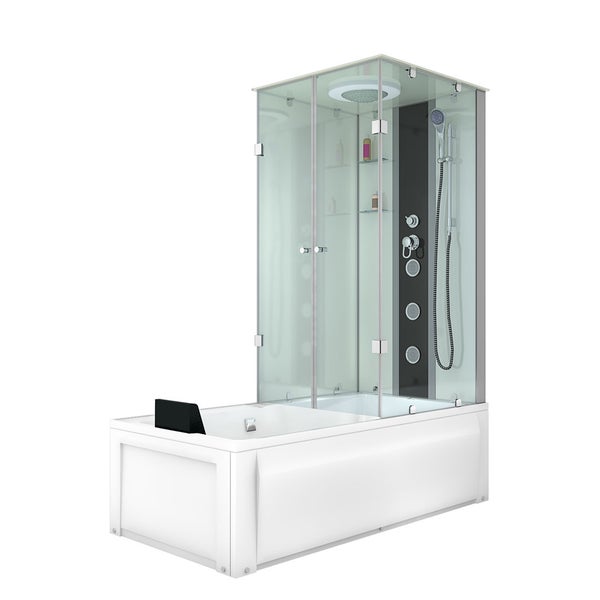 Whirlpool Dusche Kombination K05-L00-WP Duschtempel 180x90 cm