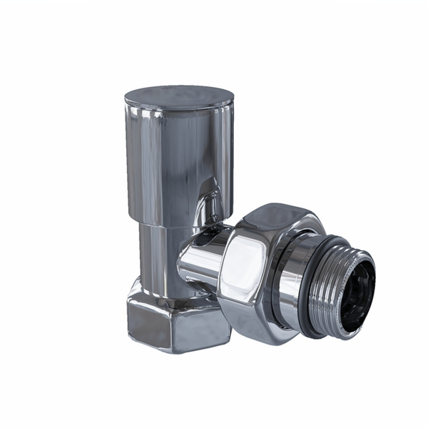Radiva 1/2'' Chrom Eck-Heizkörperventil mit Metallgriff - Universal