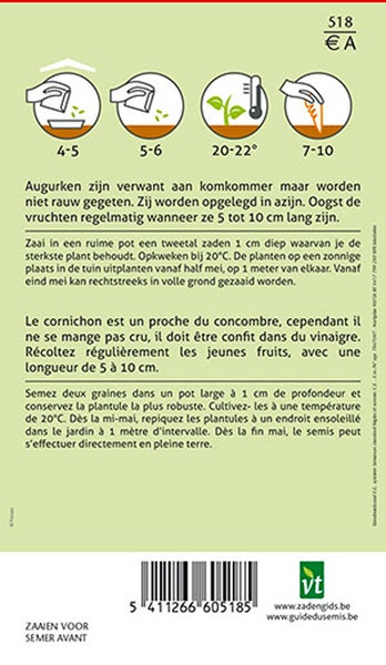 Informationen zur Aussaat und Ernte von Cornichons