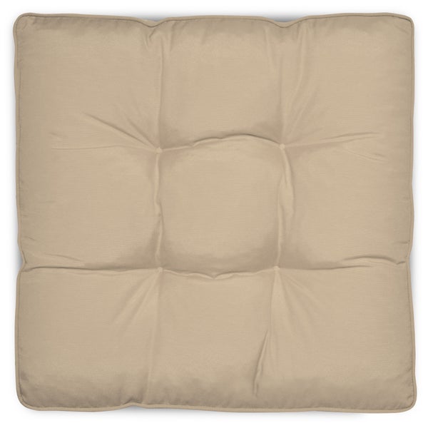Beautissu Flair Loungekissen Outdoor Sitz 60x60x10cm Natur