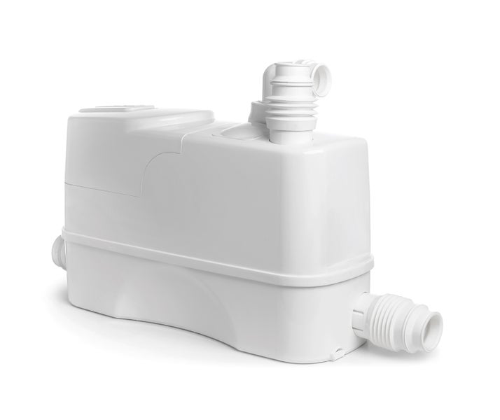 Hebeanlage DAB Genix VT 030 für Küche oder Bad ohne Toilette, Förderhöhe 6 Meter, Kapazität 6900 Liter pro Stunde, 3 Zulaufanschlüsse.