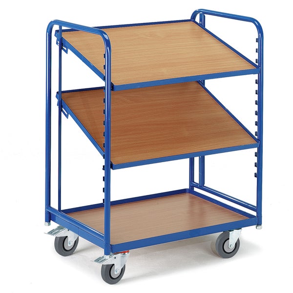 Rollcart Eurokastenwagen mit 2 neigbaren Ladeflächen in Buchendekor 1240x620mm
