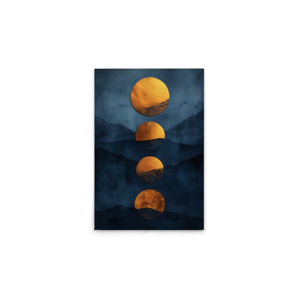 Dekoratives Wandbild mit Berglandschaft und Kreismotiven