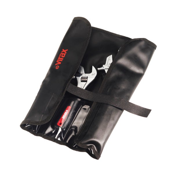 Verstellbarer Schraubenschlüssel Satz in schwarzer Werkzeugtasche der Marke Virax