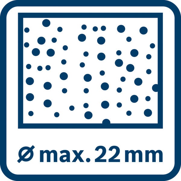 Symbol für maximalen Durchmesser 22 mm