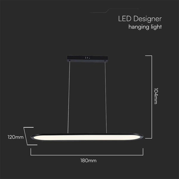 LED Designer Hängeleuchte mit Maßangaben