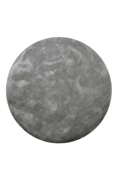 Teppich Rund Grau Hochflor Pisa Homie Living 200 cm rund