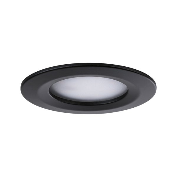 LED Einbauleuchte Nova Coin Basisset starr IP44 rund 78 mm Coin 3x6W 3x470lm 230V 2700K Schwarz matt