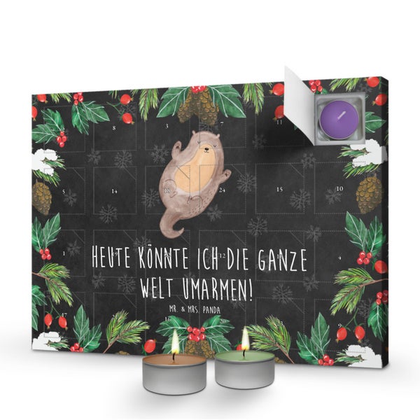 Mr. & Mrs. Panda Duftkerzen Adventskalender Otter Umarmen - Schwarz