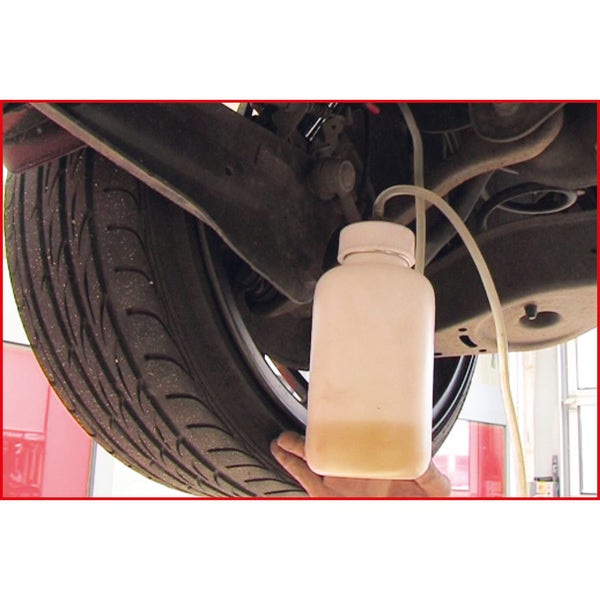 Radaufhängung mit Bremsentlüftungsflasche