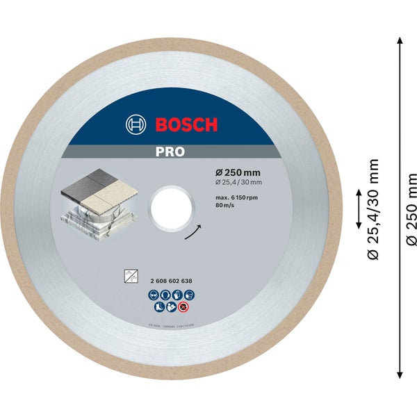 Bosch Pro Trennscheibe Durchmesser 250 Millimeter