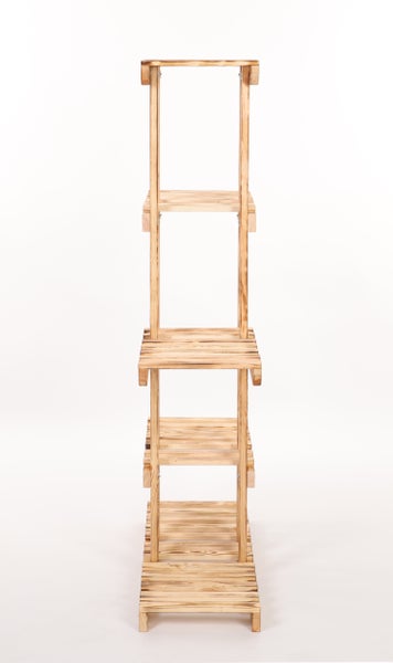 Blumenständer FLORACK HxBxT 117x68x25cm 6 Ablagen Kieferholz Geflammt