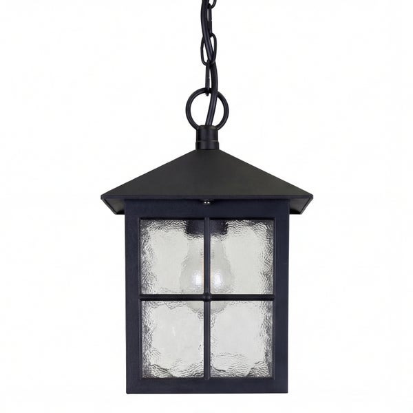 Hängelampe mit Kette und klarem Glas