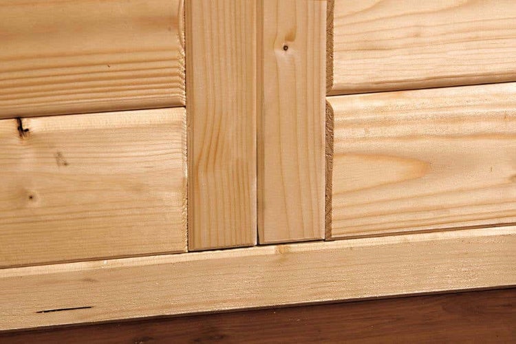 Finntherm Massivholz-Elementsauna Eva Gr. 2 aus Holz Innensauna mit 38 mm Wandstärke Saunakabine Infrarotsauna