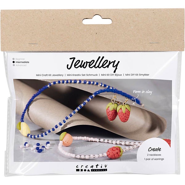 Creativ Company  Mini Kreativ Set Schmuck, Halsketten und Ohrringe, Königsblau