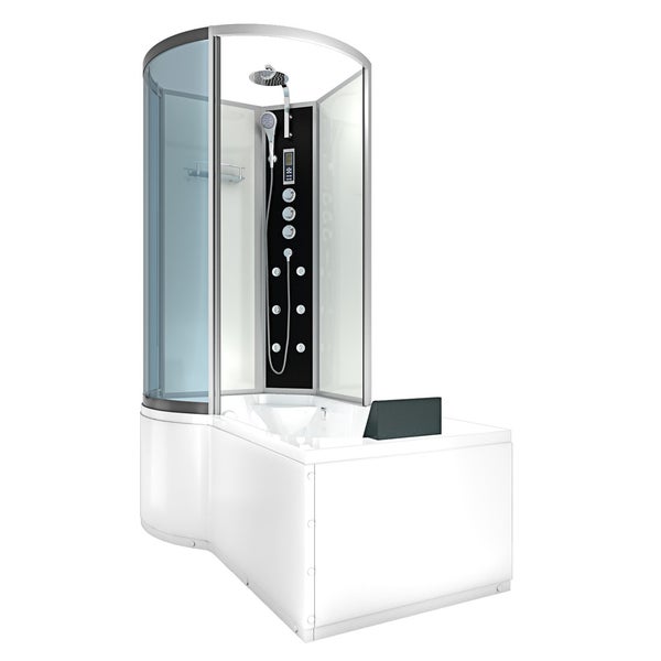 Wanne Dusche Kombination Weiß K50-R03 100x170