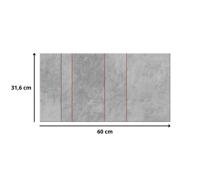 Feinsteinzeug Wandfliese Kian Pearl 31,6x60x0,95 cm glasiert poliert Rundkante