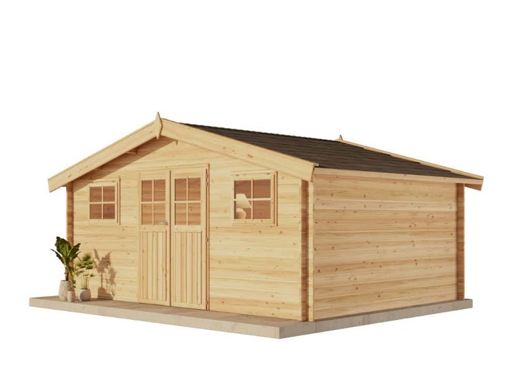 Kinderzimmer mit Bett, Teppich, Schrank und Wandtapete mit Blumenmuster