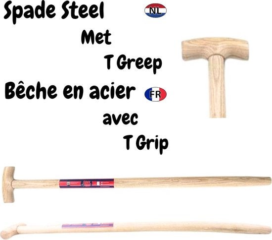 Spaten mit Stahlblatt und T-Griff