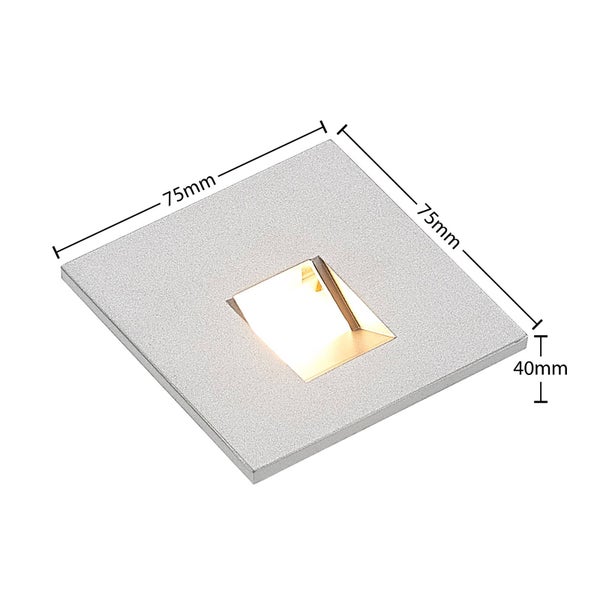 Arcchio LED Wandeinbaustrahler Vexi (Modern) in Alu aus Aluminium (1 flammig, ) Wohnzimmerleuchte