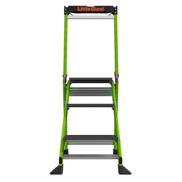 Little Giant Trittleiter mit Sicherheitsbügel und breiten Stufen für sicheren Stand.