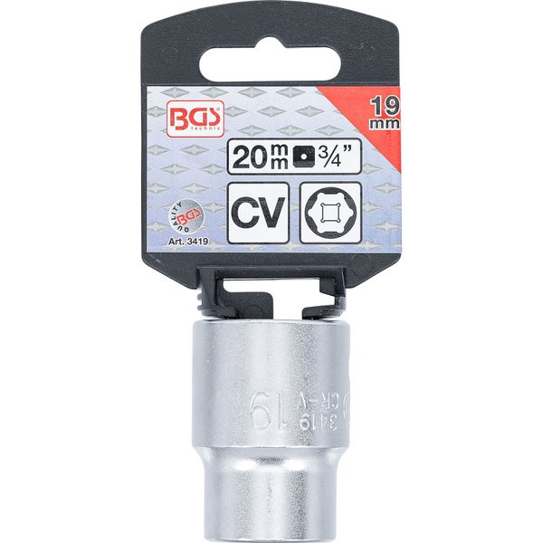 BGS technic Steckschlüsseleinsatz, 19 Millimeter