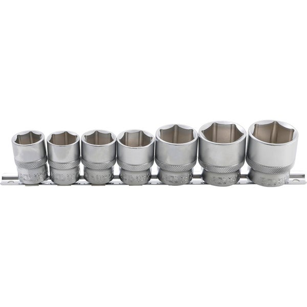 BGS Steckschlüssel-Einsatz-Satz Sechskant Antrieb Innenvierkant 12,5 mm (1/2) SW 20 - 32 mm 7tlg. - 9108
