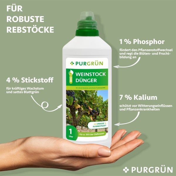 Purgrün Bio-Weinstock-Dünger 1 Liter