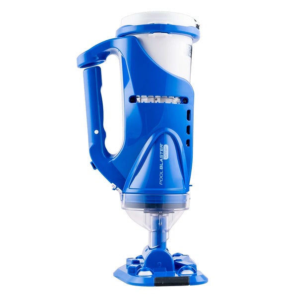 Akkubetriebener Poolsauger Pool Blaster Catfish aus Kunststoff in Blau und Weiß für die Reinigung von Pools und Whirlpools.