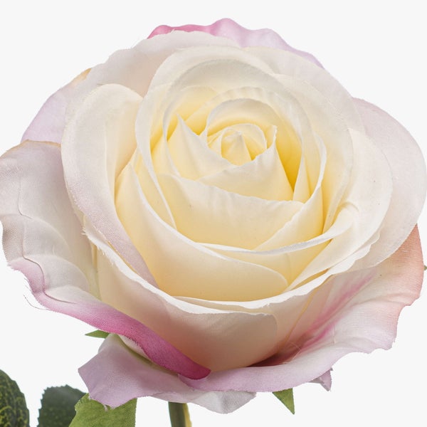 Künstliche Anemone mit drei rosa Blüten und grünen Blättern