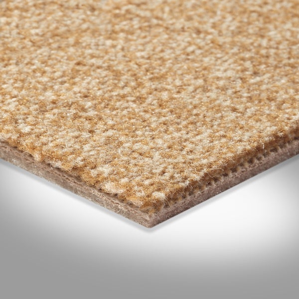 Auslegware Teppichboden in Gelb Ocker mit Velours Oberfläche 400 cm Breite (Meterware)