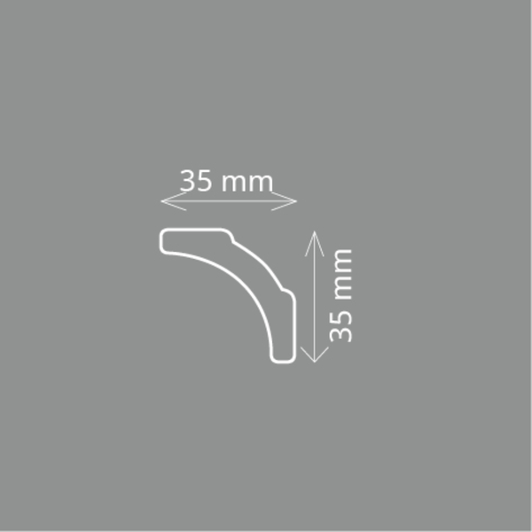Zierleiste A 5 (35 x 35 mm), Länge 2m