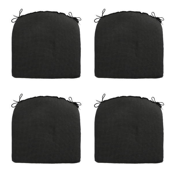 Sitzkissen Rib schwarz - Ca. 46x48 cm - 4er-Set