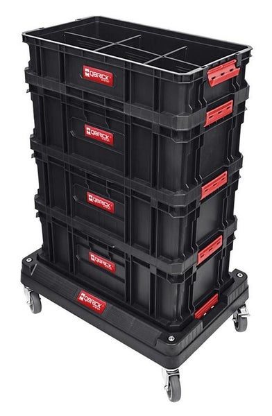 PROREGAL QBRICK Werkzeugkasten Two Ohne Deckel HxBxT 30 x 53 x 13 cm 14,3 Liter 5 Trennsteg Mit Klemmverschlüsse Werkzeugkorb